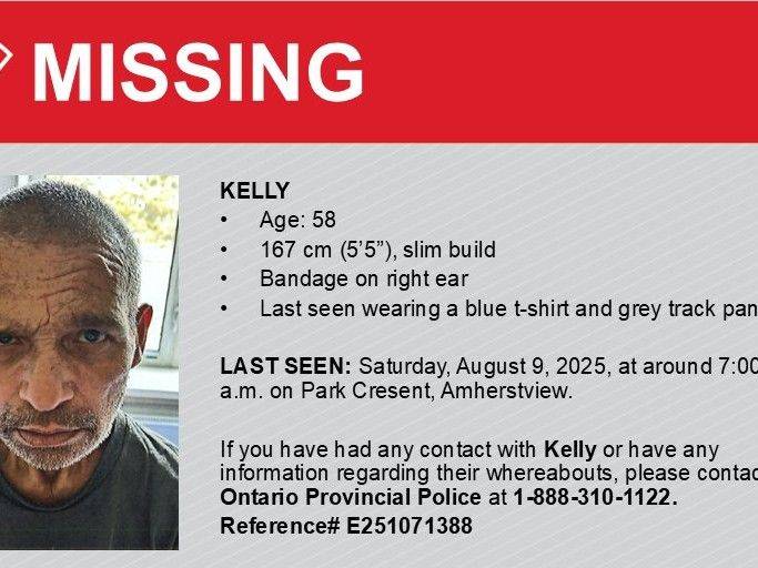 OPP searching for missing man last seen in Amherstview