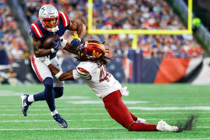 Patriots offense shines in 48-18 exhibition win over Commanders, as Washington rests starters, vets
