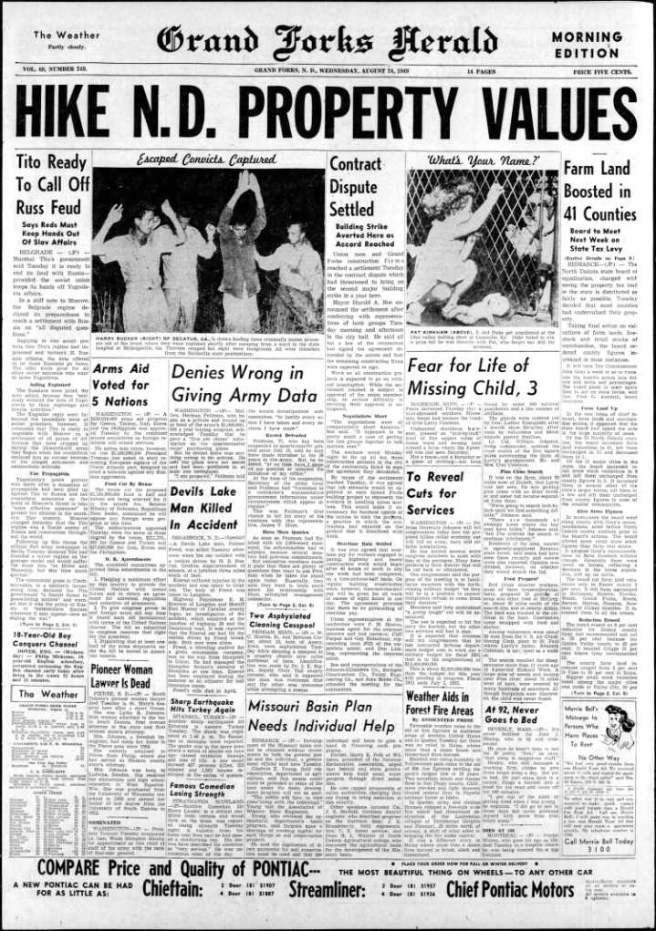 Today in History: August 24, 1949 - 3-year-old boy goes missing in Minnesota forest