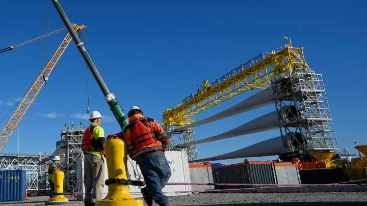 Trump administration halts work on an offshore wind farm : NPR