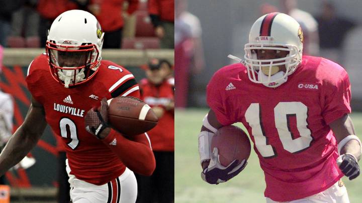 Louisville Football honoring the jerseys of Devante Parker, Arnold Jackson
