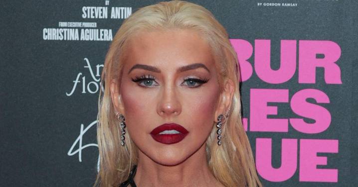 Christina Aguilera Just Turned Heads Again in a Tight Blue Dress
