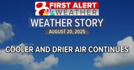 Forecast: Cooler temperatures and lower humidity through the rest of the week