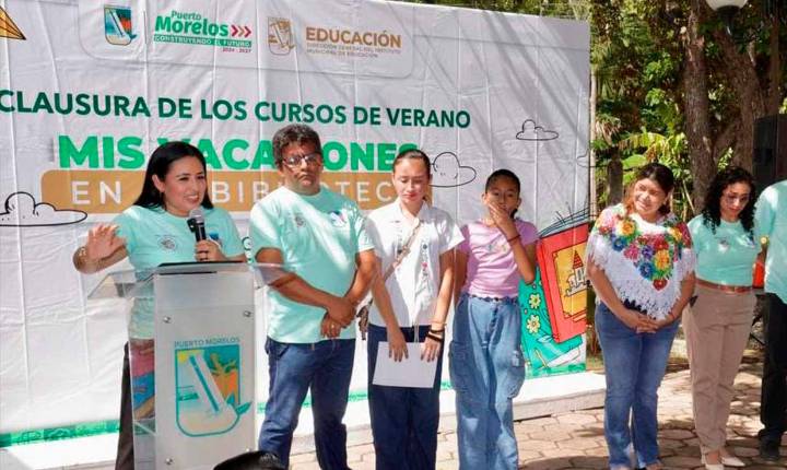 Clausura Blanca Merari en Leona Vicario el curso de verano «Mis vacaciones en la biblioteca»