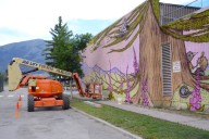 UpLift! commissions murals to recognize wildfire anniversary, Mount Alberta centennial