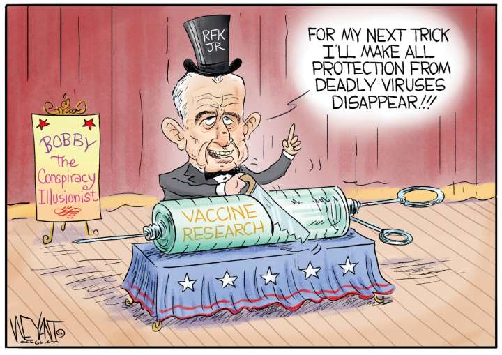 Cartoonist’s take: ‘RFK Jr. cuts vaccine science’