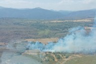 Declarado un incendio en Campillo de Ranas (Guadalajara), en el que trabajan medios aéreos y 43 efectivos
