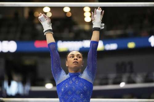 Olympian Hezly Rivera edges Leanne Wong for victory at the US gymnastics championships