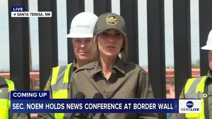 Kristi Noem Says Entire Southern Border Wall To Be Painted Black