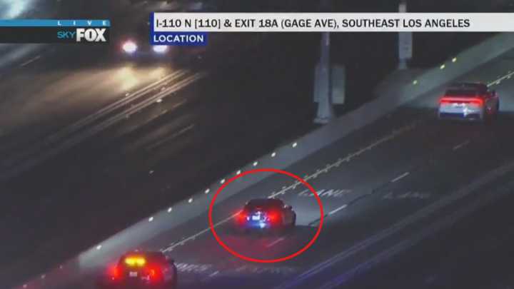 High speed stolen car pursuit in LA