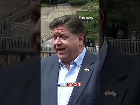 Gov. Pritzker mocks Trump, then CAUGHT outside Trump Tower #shorts #foxnews #politics