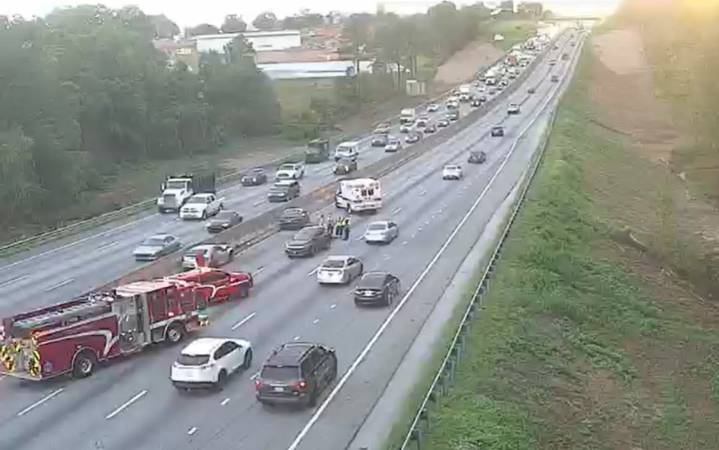 Crash reported on I-85 in Greenville
