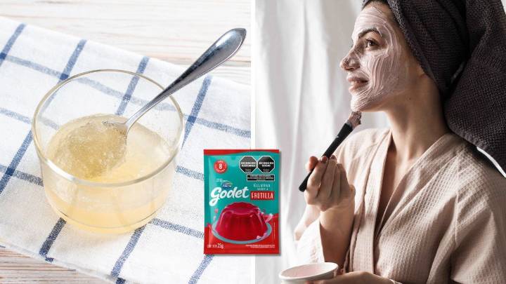 Un sobrecito de gelatina es suficiente para crear esta mascarilla casera para la cara