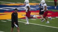 Kansas' Lance Leipold reacts to Big 12 player availability reports