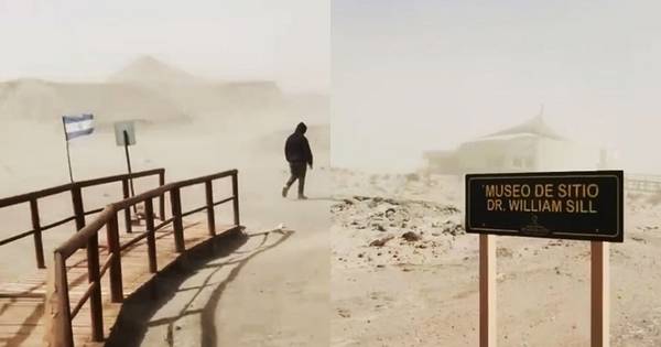 Tras la advertencia, el viento Zonda llegó con fuerza al Parque Ischigualasto