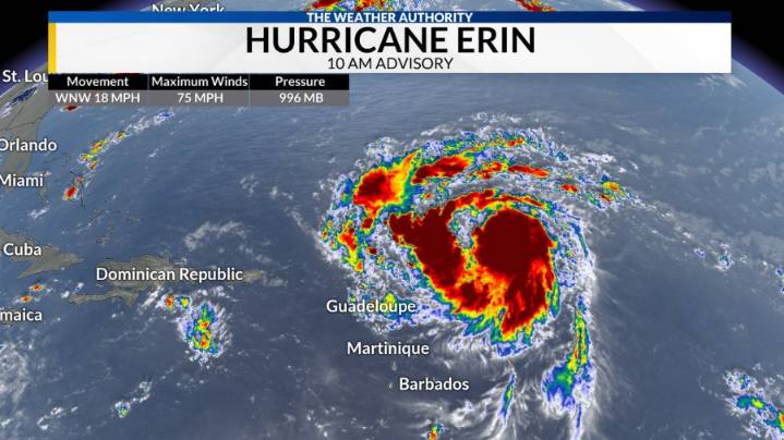 Erin Becomes First Hurricane Of the 2025 Season