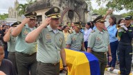 Así fue el desgarrador último adiós de patrullero barranquillero asesinado en Amalfi, Antioquia