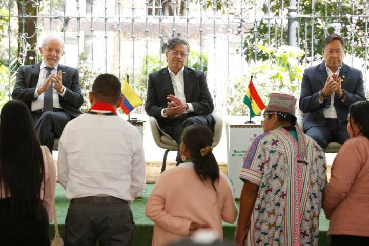 Petro, Lula y Arce pidieron un frente común contra el narcotráfico en la selva amazónica