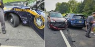 Trooper Injured After Vehicle Strikes Patrol Car On Thruway In Bethlehem