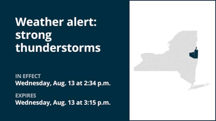 NY weather: Penny-sized hail forecast with thunderstorms to hit New York Wednesday – wind gusts reaching 50 mph