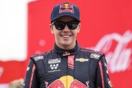 Connor Zilisch sports a smile and elbow sling at Watkins Glen a day after his nasty fall