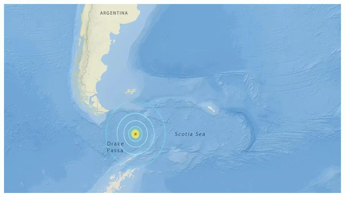 Terremoto de magnitud 7.5 sacude entre Sudamérica y la Antártida; evalúan riesgo de tsunami en Chile