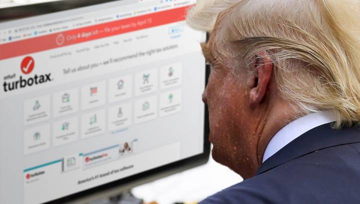 Sweating Trump Begins Punching Decades' Worth Of Financial Information Into TurboTax