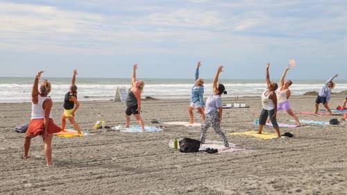 Sounds of the ocean bring peace in 'Wildwood Yoga on the Beach'