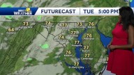 Weather: Mostly sunny skies, dry and cool weather Monday afternoon