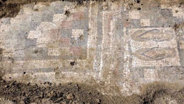 Newly-Uncovered Roman Mosaic Depicts What Appear to be Flip