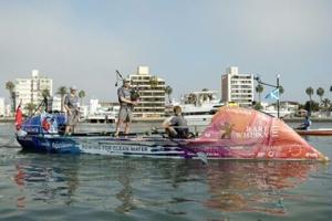 Exhausted Scottish brothers back on shore after record Pacific row