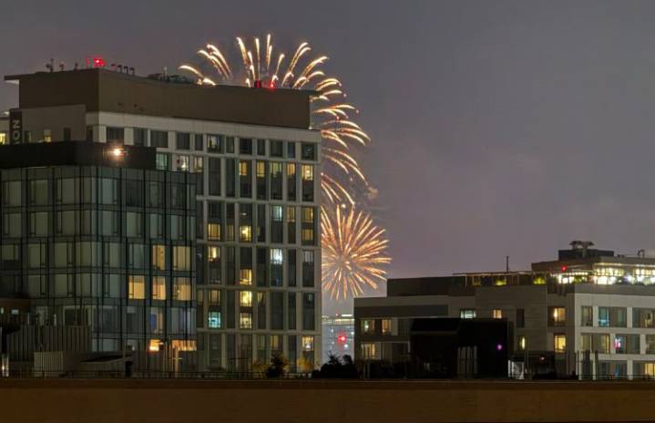 You never know when a huge fireworks show will go off over the harbor