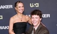 ‘The Rainmaker’ Star Milo Callaghan Bends Down to Madison Iseman’s Height at Their Red Carpet Premiere! | Dan Fogler, John Slattery, Lana Parrilla, Madison Iseman, Milo Callaghan, PJ Byrne, Robyn Cara