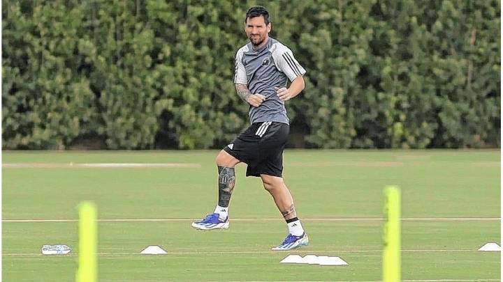 Messi volvió a entrenar con Inter Miami después de su lesión muscular