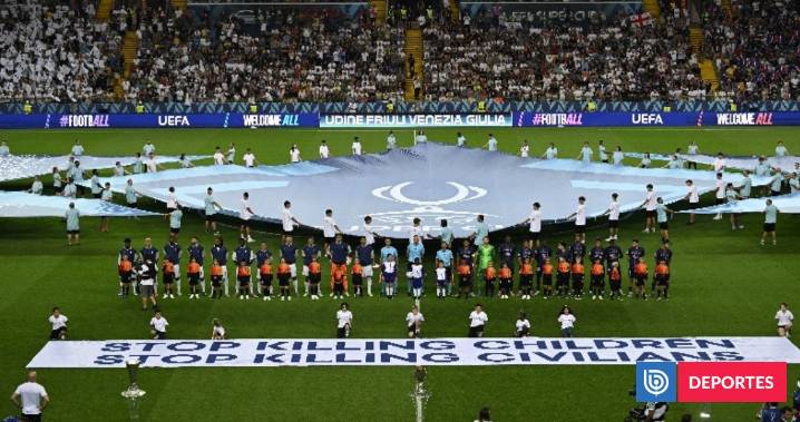 La movida de UEFA para exhibir pancarta por ataques en Gaza y ’desbloquear’ su propio veto a política