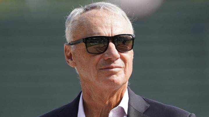 Rob Manfred speaks about MLB division realignment, expansion at Little League Classic