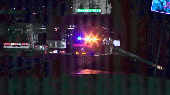 One person ejected, killed as car flies over guardrail in San Fernando Valley