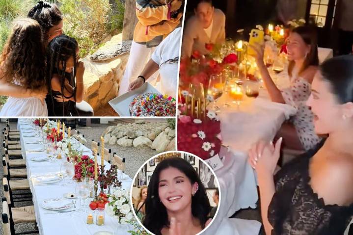 Inside Kylie Jenner's elegant 28th birthday celebration with Hailey Bieber, more pals