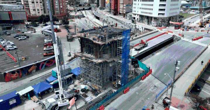 Así se construye megapuente que da continuidad al viaducto Metro en av. Caracas