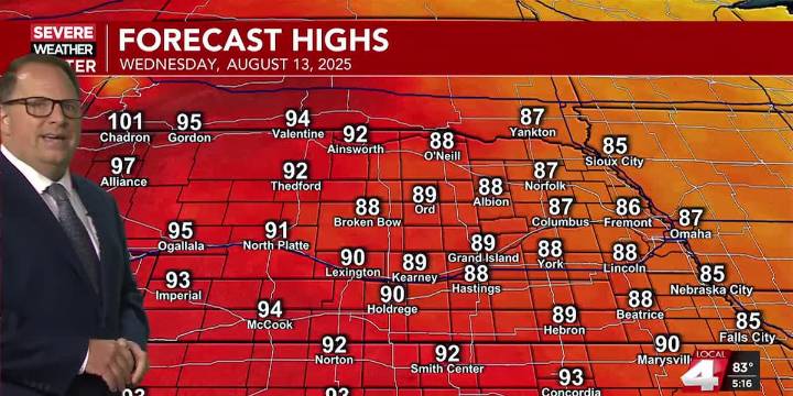 It just gets hotter from here folks with little chances for rain through Saturday