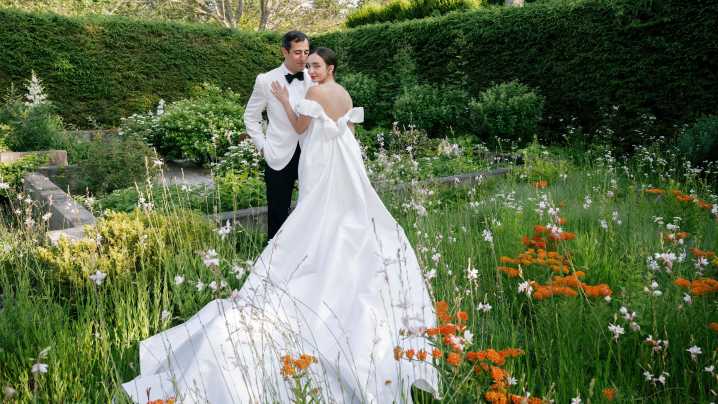 For Her Southampton Garden Wedding, the Bride Was Inspired by Audrey Hepburn’s ‘Sabrina’