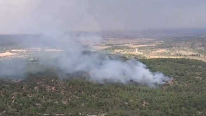 Declarado un incendio en Alcadozo, Albacete