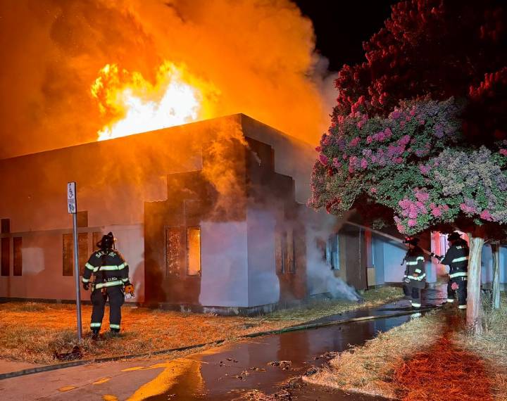 Three-alarm fire breaks out at abandoned San Jose youth center