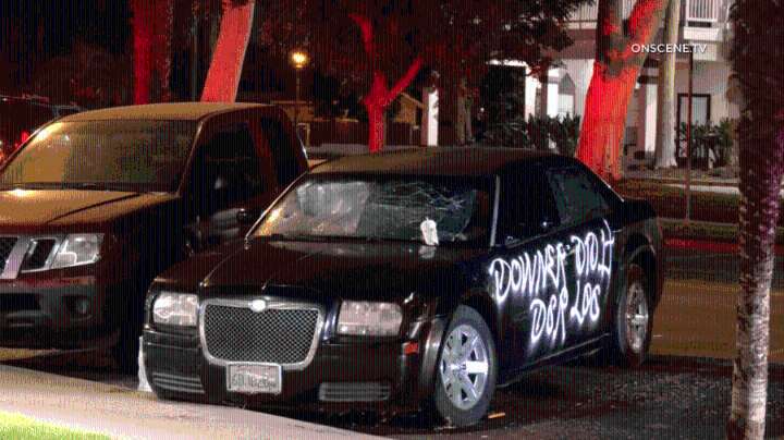 Car vandalized after shooting in Riverside that sent man to hospital in serious condition 