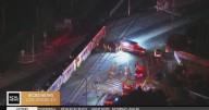Car collides with Metro train in South Los Angeles