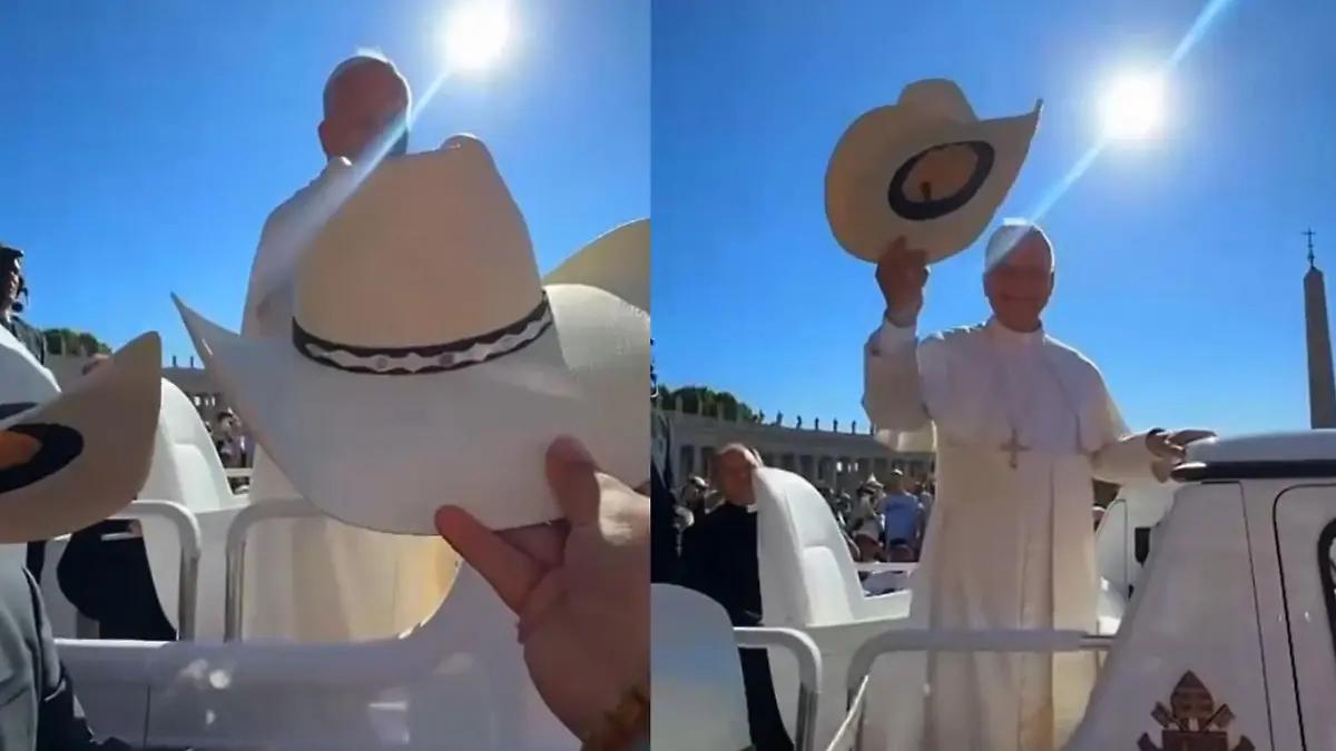 “¡Ya eres mexicano!”: jóvenes de Tamaulipas entregan sombreros al Papa León XIV