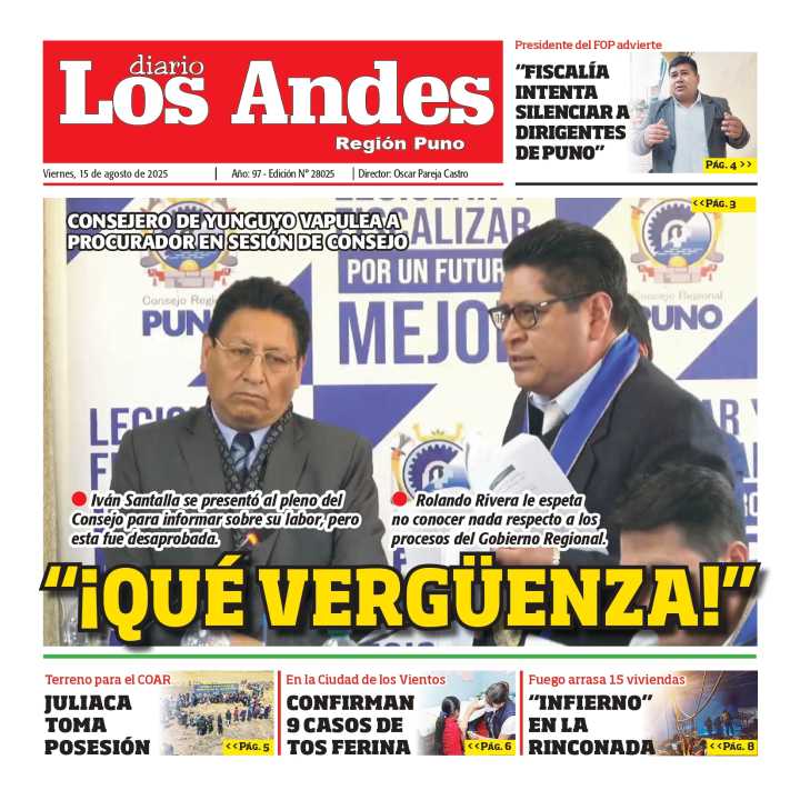 PUNO: Diario Los Andes 15/08/2025