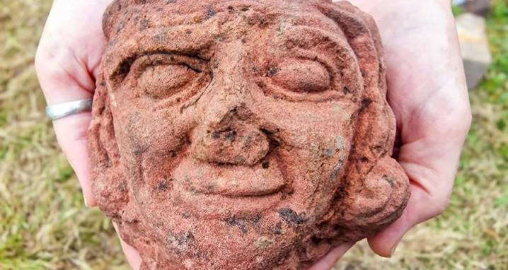 Archaeology Student Finds 900-Year-Old Stone Head In Scotland
