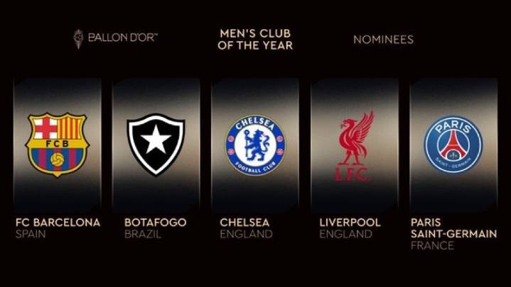 Dan a conocer nominados al Balón de Oro