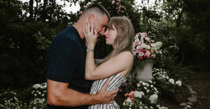Taylor and Travis are engaged. Congrats, America. 